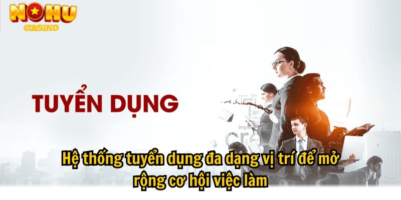 Hệ thống tuyển dụng đa dạng vị trí để mở rộng cơ hội việc làm